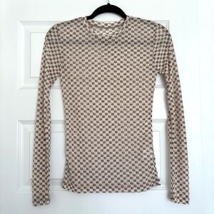 Source Unknown Checkered Long Sleeve Top